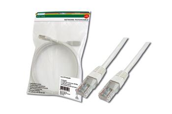 Digitus Patch Cable, UTP, CAT 5e, AWG 26/7, měď, bílý 10m