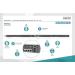 DIGITUS Smart PDU, Monitorovaná zásuvka, 1fázová, 16 A, ( výstup 16 x C13, vstup IEC309 16A)