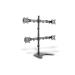 Digitus stolní stojan pro čtyři monitory/Upínací držáky, černý 15-27 ", max. Zatížení 4x8 kg, VESA max. 100x100