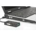 Digitus Mini DisplayPort Kabelový převodník , mDP - HDMI + DVI + VGA M-F / F / F, 0,2m, multimediální kabel 3 v 1, CE, bl, zlato